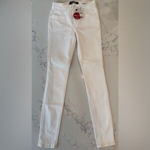 Express High Rise White Denim Leggings
